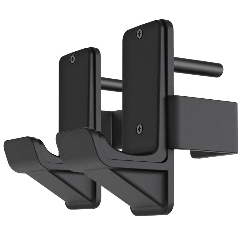 Kipika J-Hooks for Power Rack - Heavy Duty Steel Hooks with Rubber Pads - Fits 2""x2"" Square Tube with 1/2"" Hole - Set of 2 - Image 1